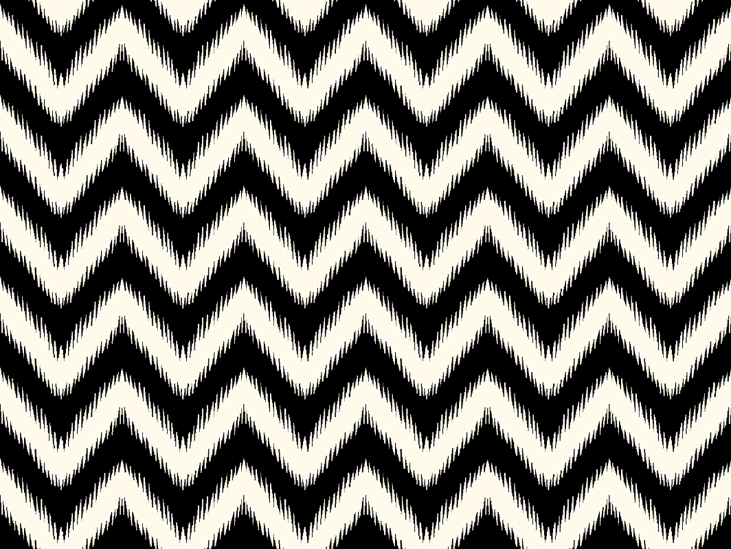 Blue White Ethnic Zig Zag Stripes Ikat