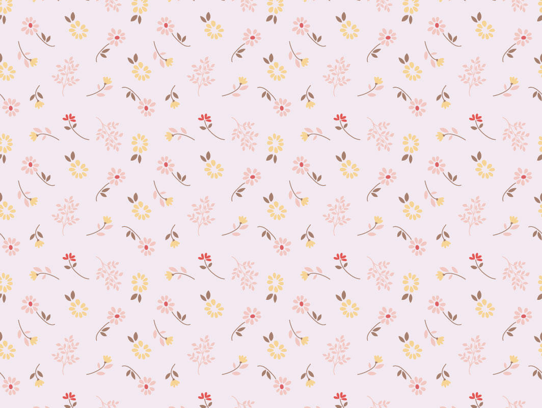 Elegant Navy Blue Seamless Floral Pattern